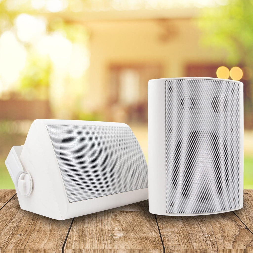 2x EMB 5 1/4" 500W 2-Way Outdoor Indoor Sizepeakers w/ Sizewivel - All Weather / Ivory Bundle