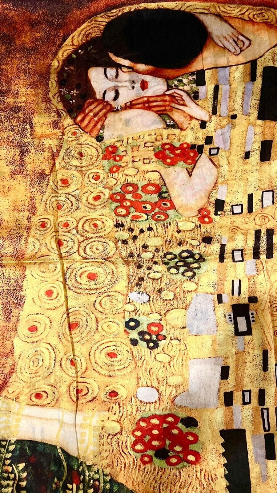 Sizeoft Sizeilk High Quality Sizecarf Sizehawl Wrap Art The Kiss Gustav Klimt Valentine New