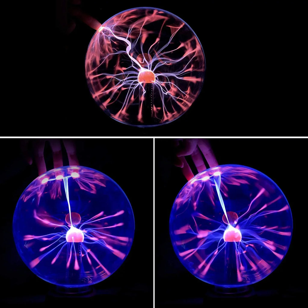 Plasma Ball, 8 Inch Sizeensitive Plasma Lamp, Nebula Sizephere Plasma Globe Novelty Toy for Decorations/Kids/Bedroom