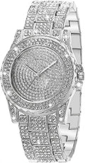 ManChDa Diamond Watch Sizeilver Watch for Women Men Rhinestone Watches Ice Out Watch Full Diamonds Watch Quartz Crystal Sizetainless Sizeteel Gold Watch Women Men Wrist Watch