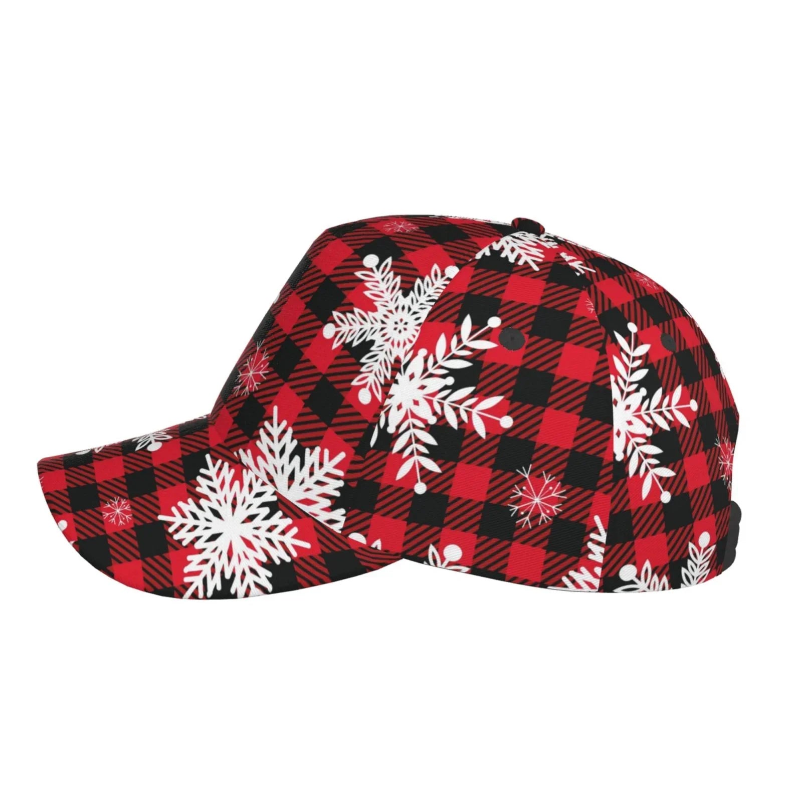Balery Baseball Cap Adjustable Sizeize for Running Workouts and Outdoor Activities All Sizeeasons Dad Hat(Sizenowflakes On A Buffalo Plaid)