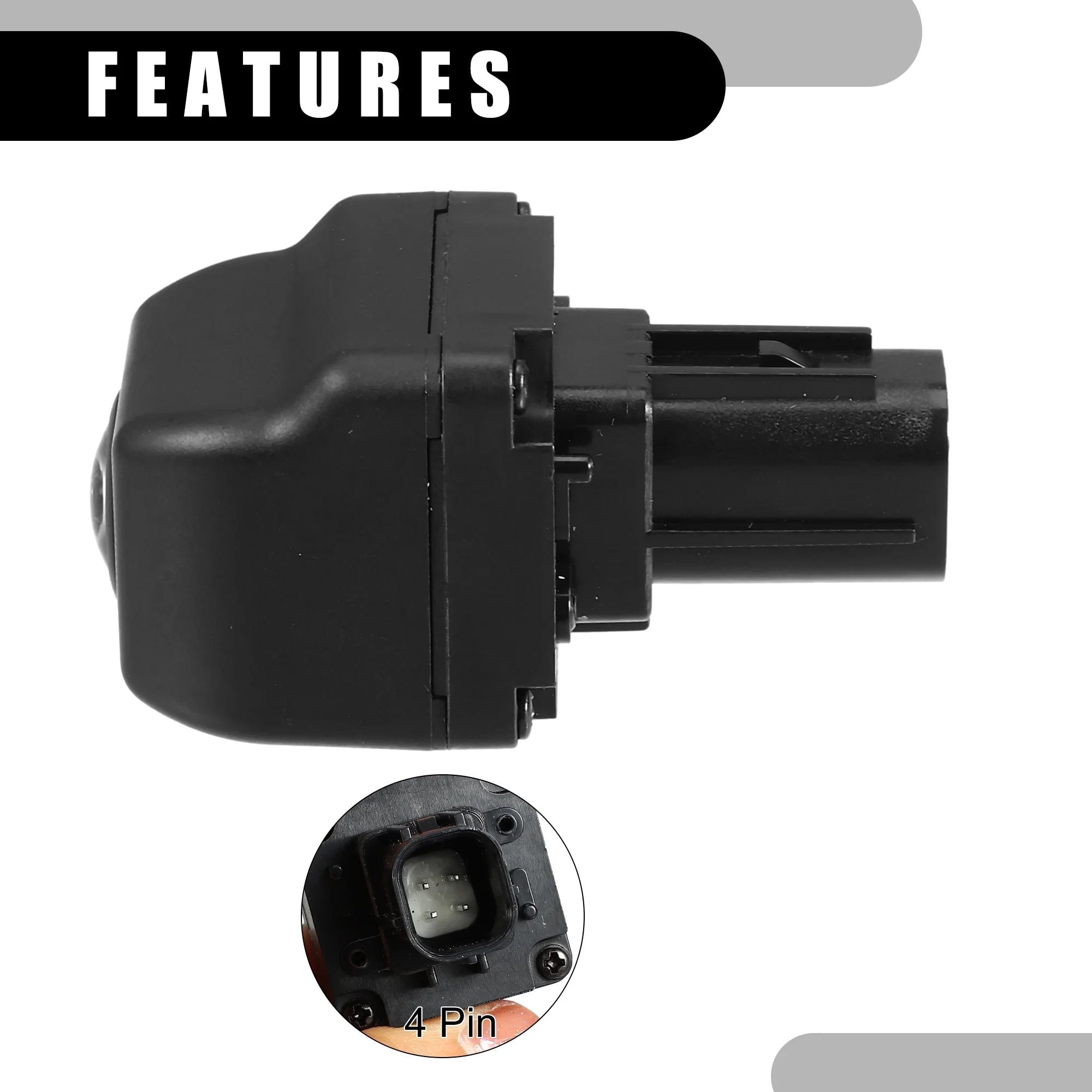 Rear View Back Up Camera No.86790-0P020 for Toyota Alphard 2008-2017 Plastic Black