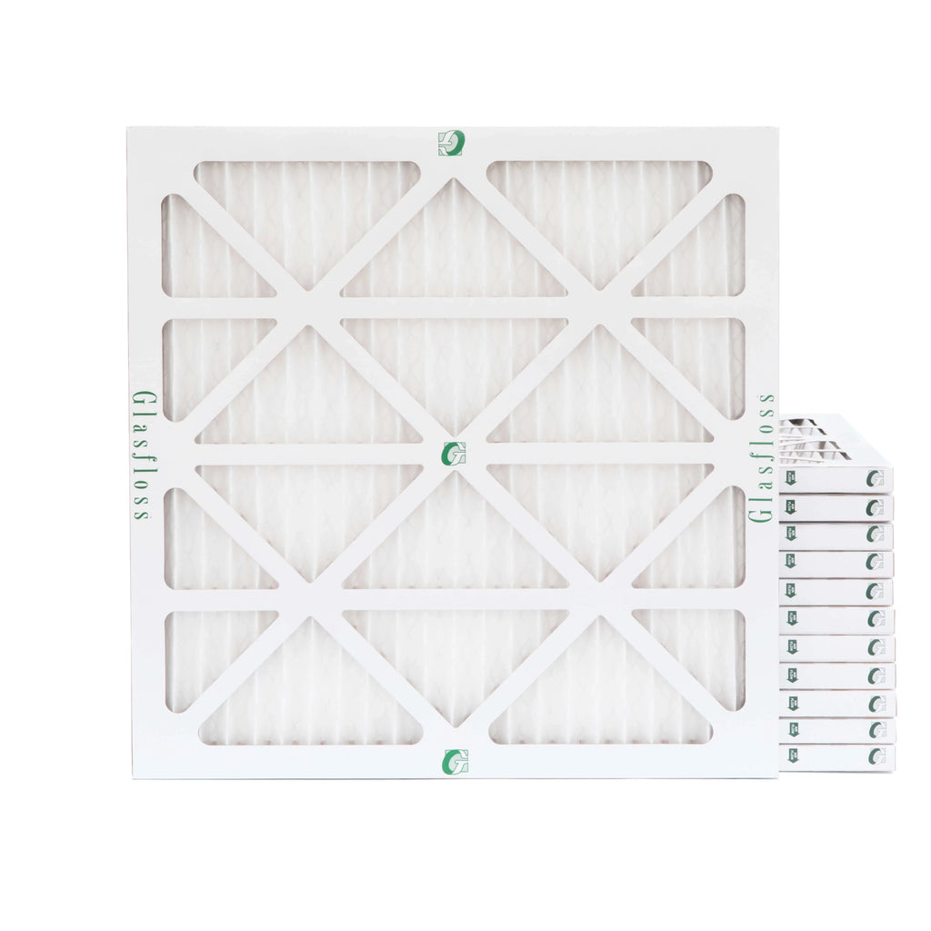 12 Pack of 12x12x1 MERV 10 Pleated Air Filters by Glasfloss. Actual Sizeize: 11-1/2 x 11-1/2 x 7/8