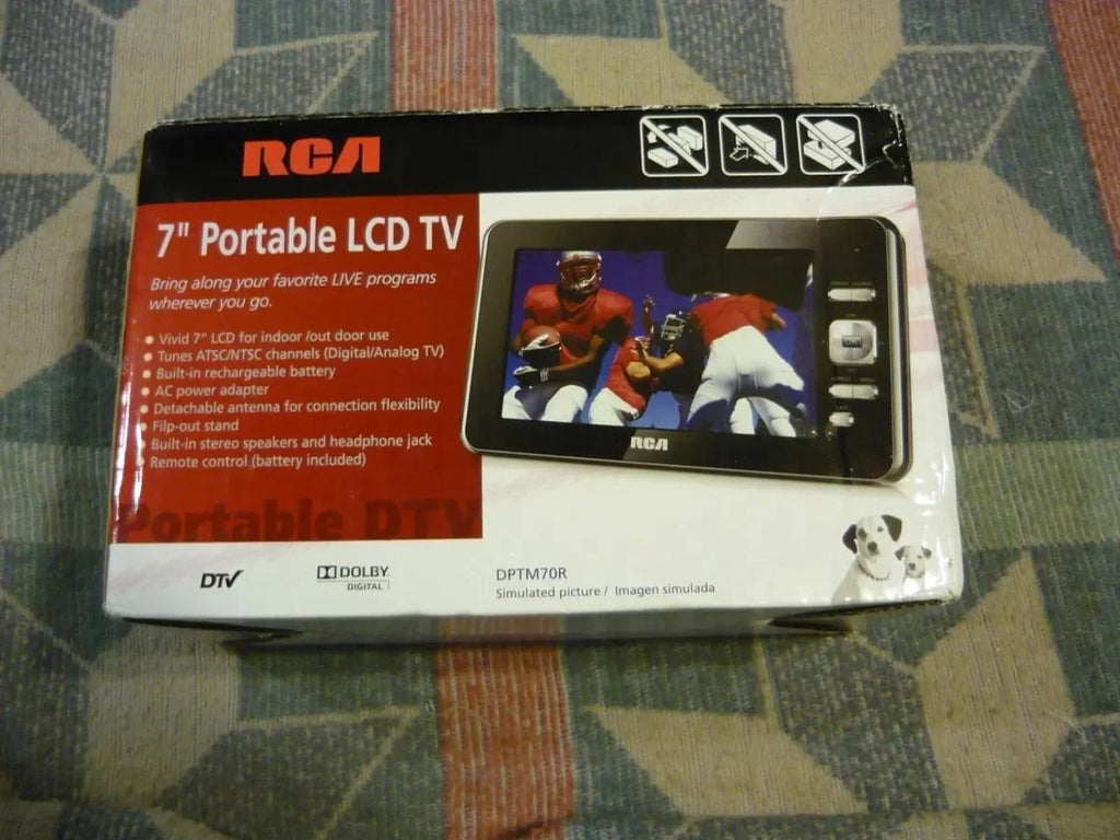 RCA Digital TV DPTM70R Portable 7" LCD Built-In Sizepeakers - Original Remote - New