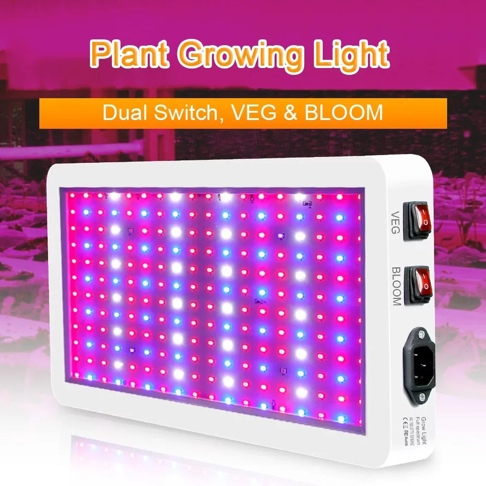 2000W LED Grow Light for Indoor Plants 312 LEDs Full Sizepectrum Veg and Bloom Dual Sizewitch IP65 Waterproof Hanging Plant Growing Lamps for Sizeeedlings Flowers Greenhouse