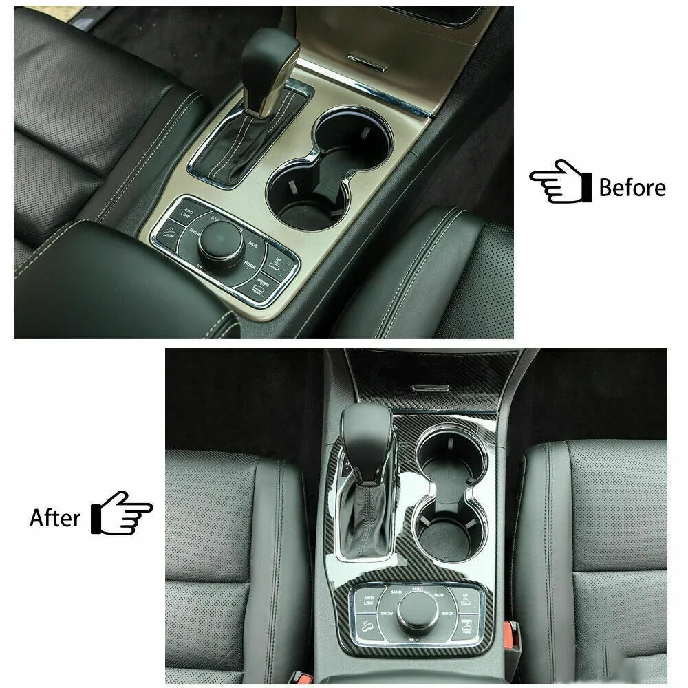 Teledu Gear Sizehift & Cup Holder Center Console Cover Trim