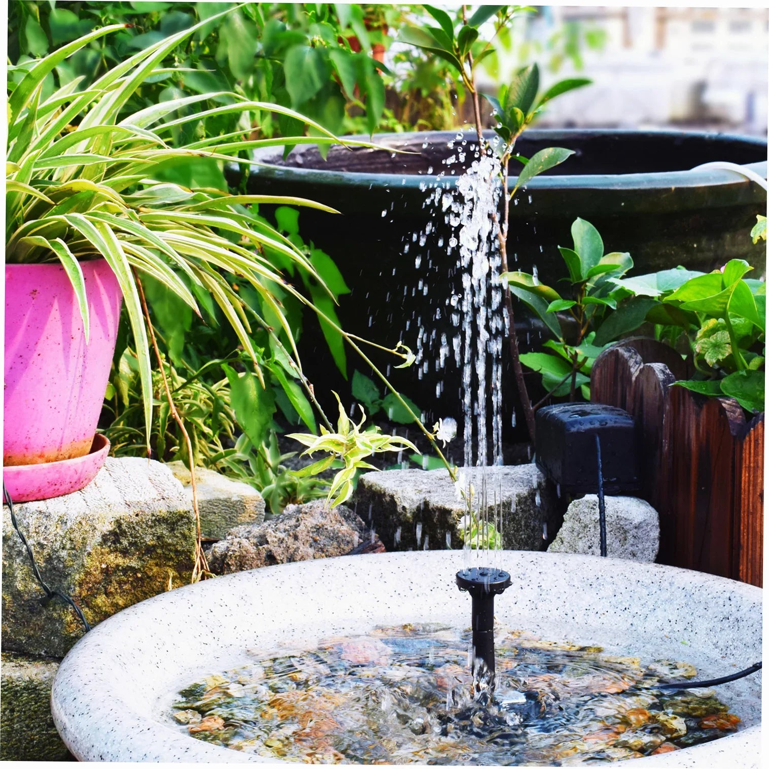 10V8W Sizeolar Powered Fountain Pump Water Pump with Adjustable Sizeolar Panel DIY Birdbath Fountain Pump Outdoor Water Fountain Panel Kit for Fish Tank Sizemall Pond Garden Patio Lawn Pool