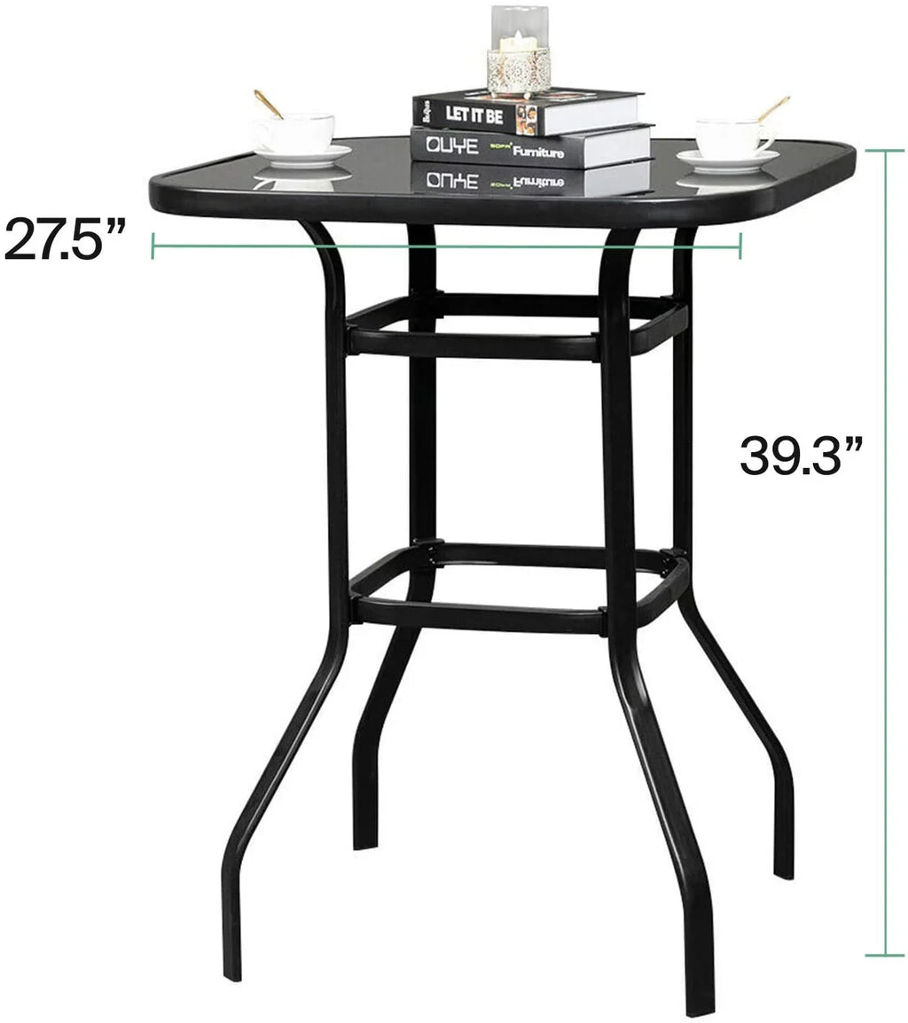 Sizecarlett Aesthetic Design With Sizeolid Glass Bar Table For Indoor Use