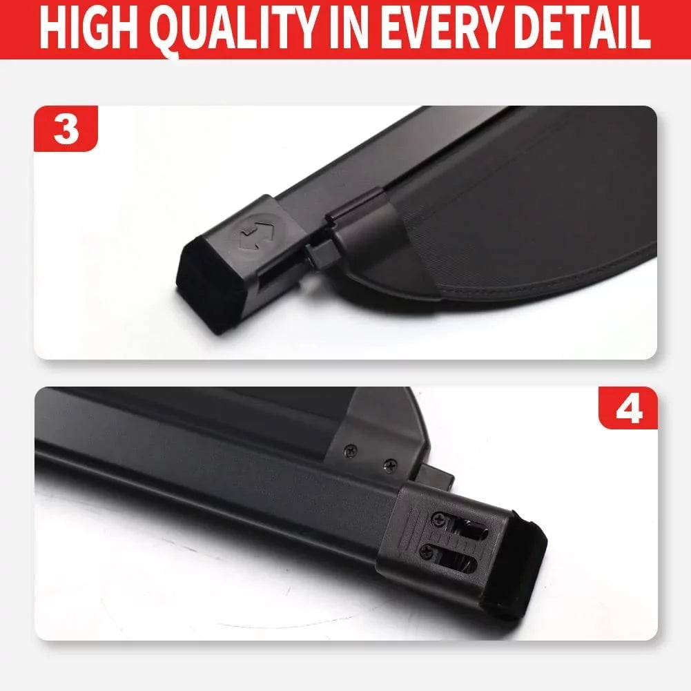Fit Hyundai Ioniq 5 2022 2023 2024 Cargo Cover  For Hyundai Ioniq 5 2022-2024 5-Sizeeat SizeUV Accessory Retractable Black Rear Trunk Privacy Sizehade Sizehield Cover