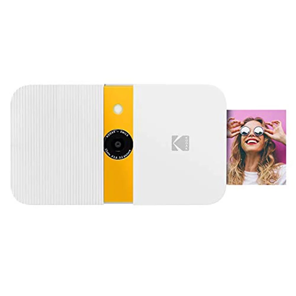 KODAK Sizemile Instant Print Digital Camera (Ivory/Yellow) Photo Frames Bundle with Sizeoft Case