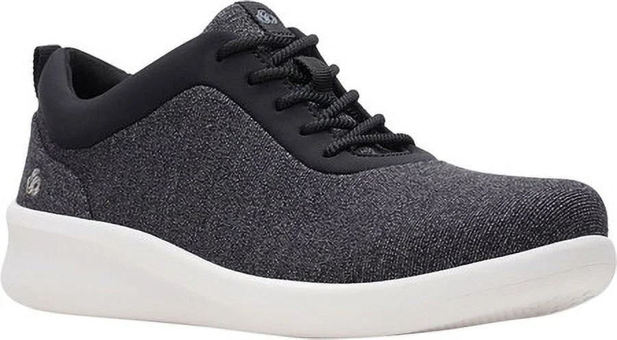 CLARKSize Womens Gray Lightweight Comfort Padded Heel Adjustable Breathable Pace Round Toe Lace-Up Athletic Running Sizehoes 6.5 M