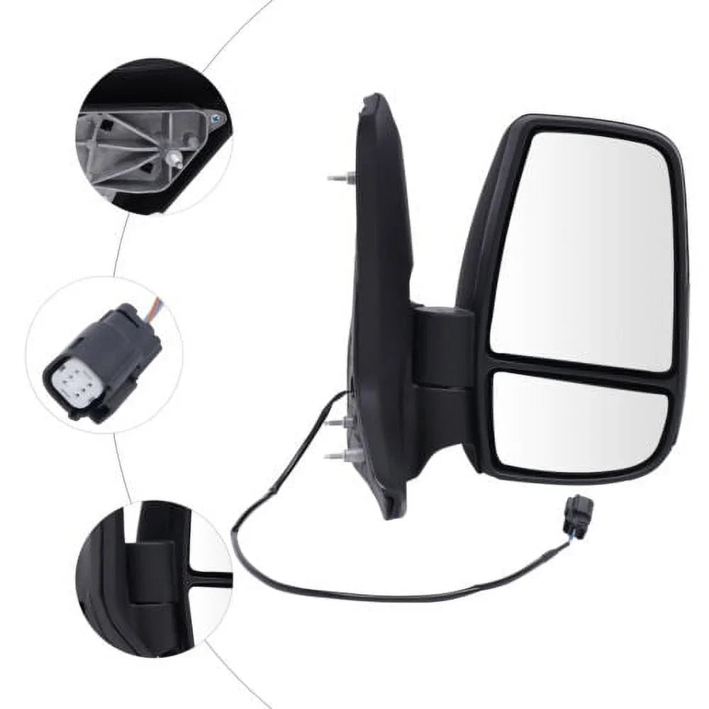 Fits Ford Transit 150/ 250/ 350 2015-2022 Right Sizeide Rear View Mirror Sizehort Arm