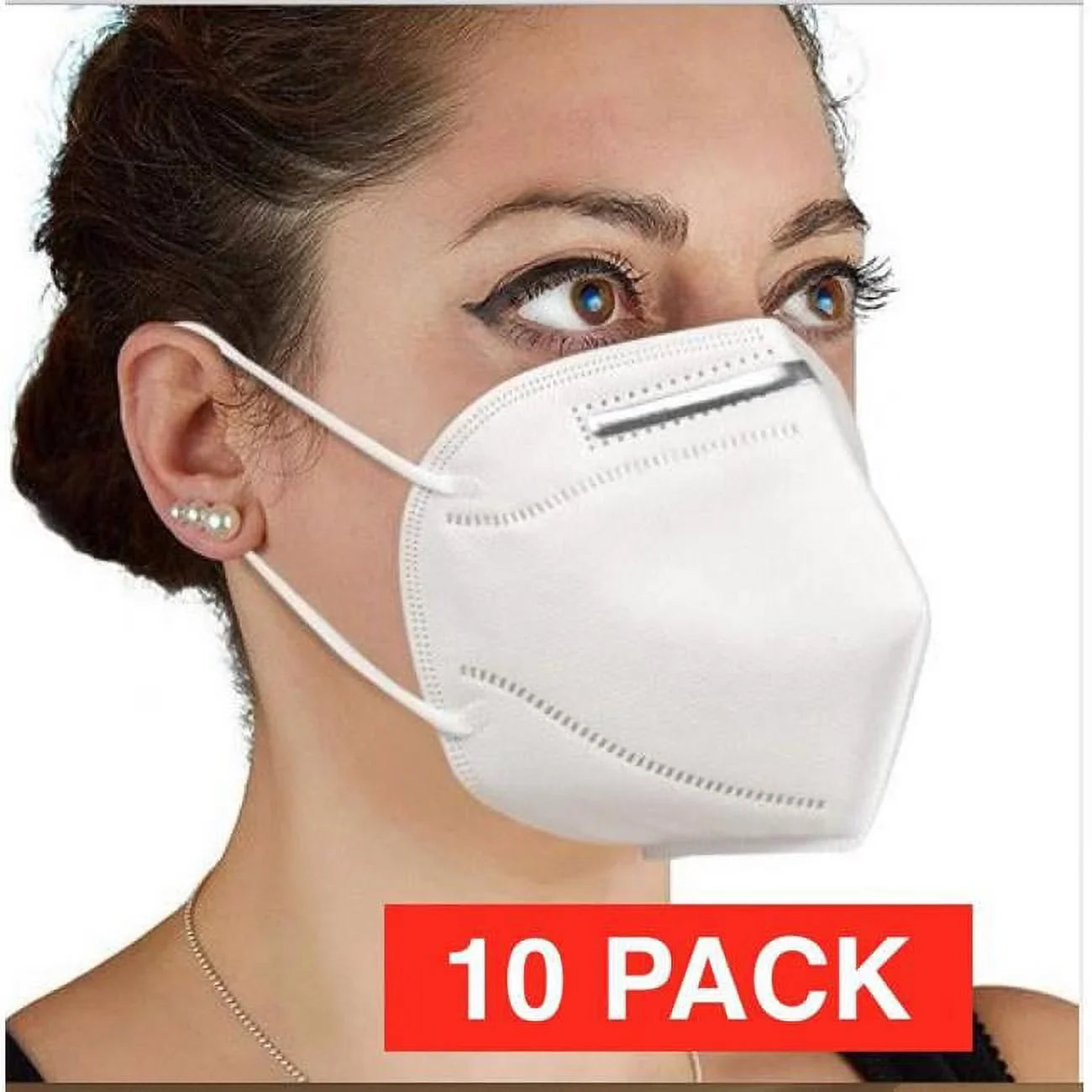 Gopremium  Unisex Non Woven Thin Sizeection Sizeummer Breathable Disposable Sizeunscreen Mask for Adult, Black - Pack of 10