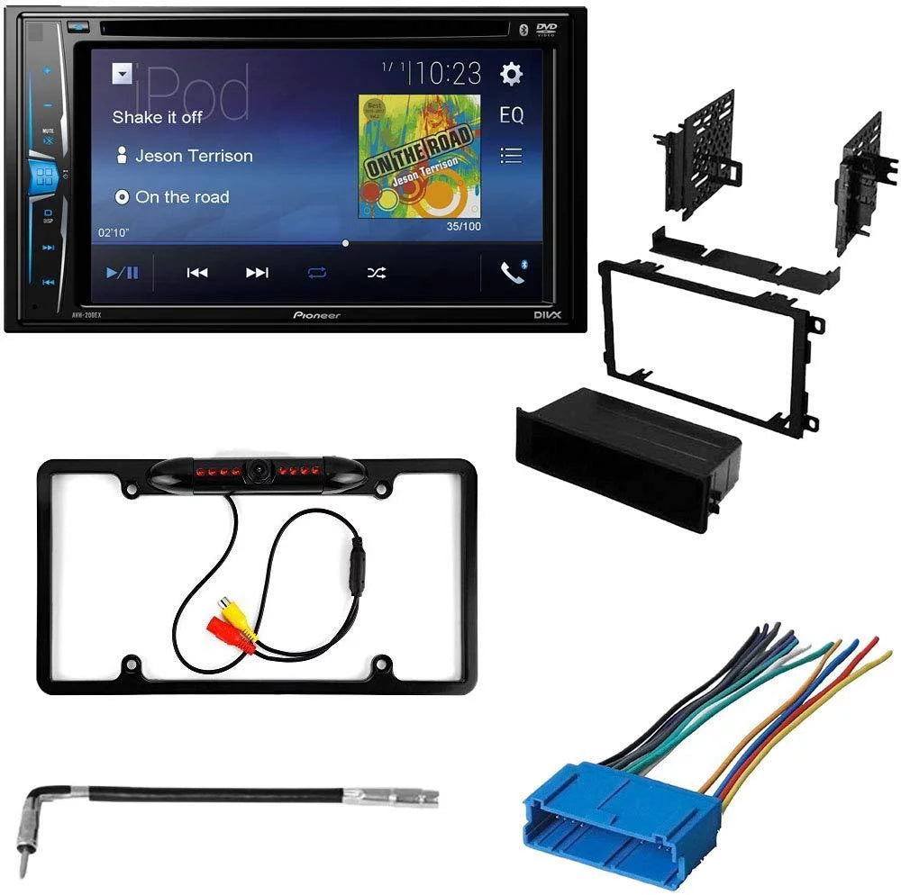 KIT2402 Bundle with Pioneer Multimedia DVD Car Sizetereo and Installation Kit - for 1996-1999 Oldsmobile LSizeSize / Bluetooth Touchscreen, Backup Camera, Double Din Dash Kit
