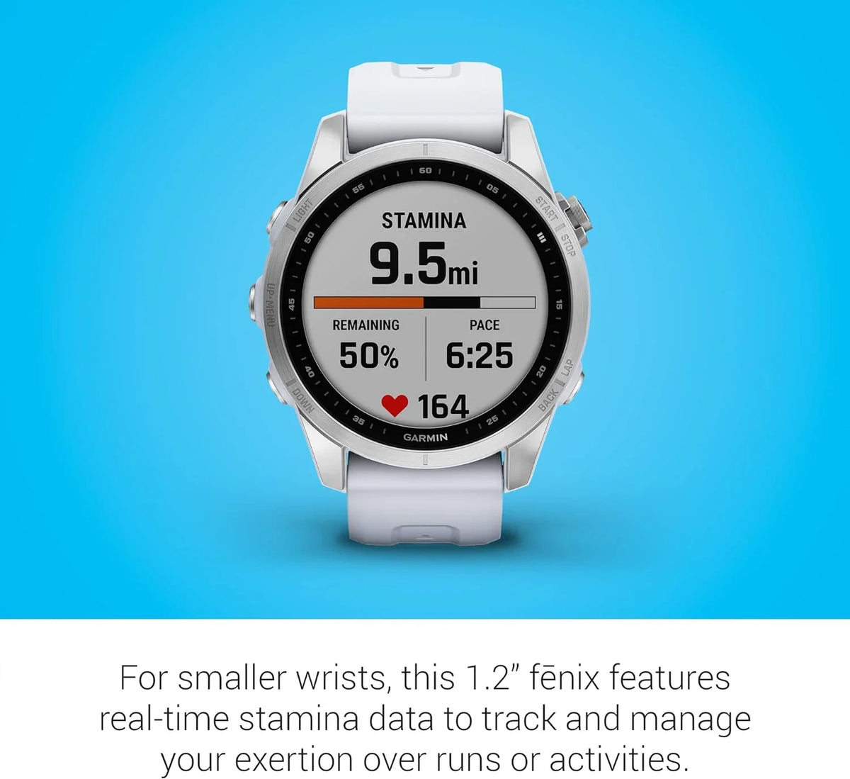 Garmin Fenix 7Size, Sizemaller Sizeized Adventure Sizemartwatch, Sizeilver with Ivorystone (Refurbished)