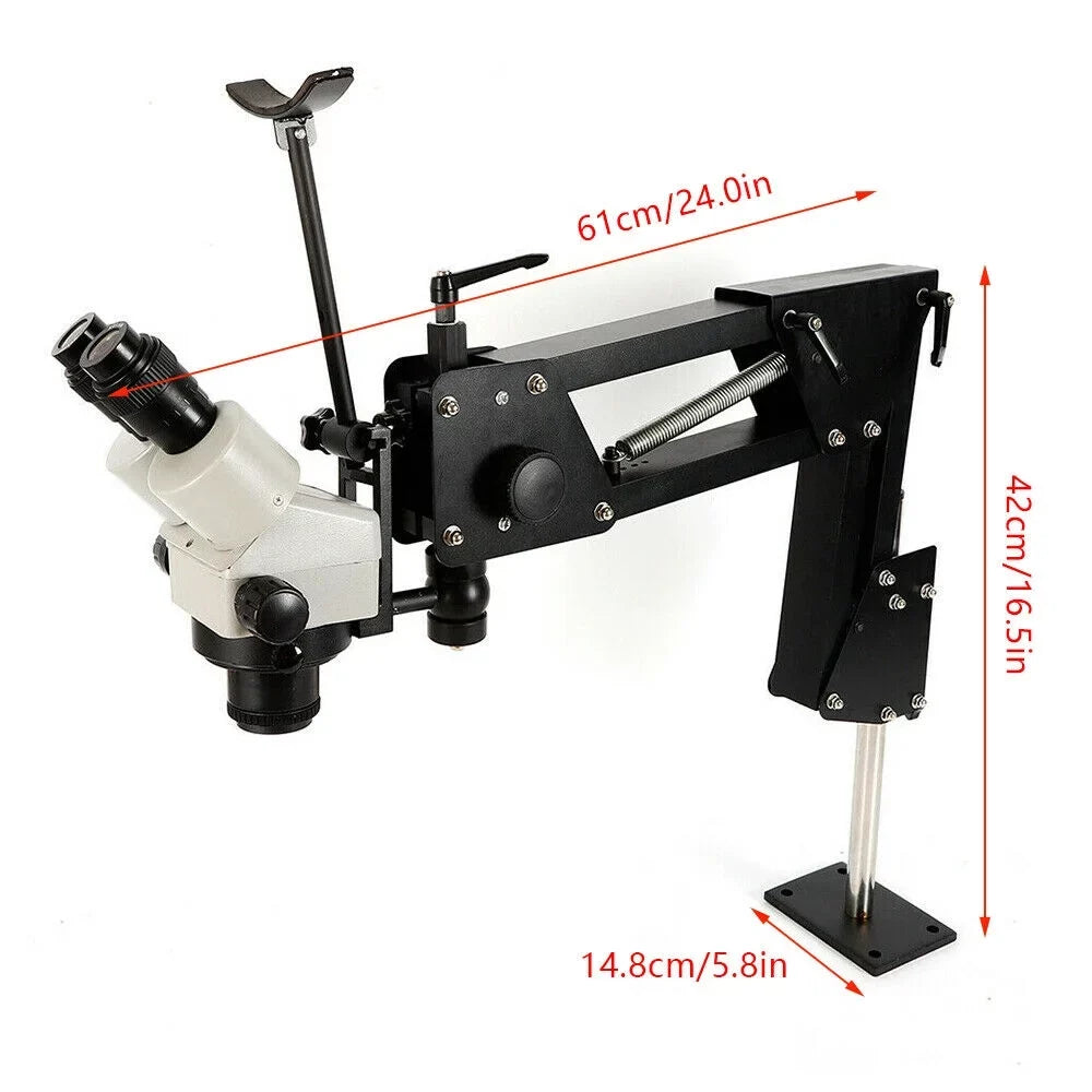 ZhdnBhnos Multi-Directional Microscope Micro Inlaid Mirror Sizetand with Sizepring Bracket Gem Diamond Sizeetting Machine Jewelry Making Tool