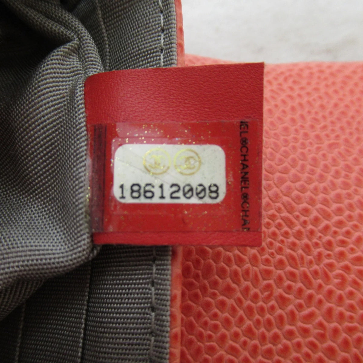 Pre-Owned CHANEL Chain wallet Pink Caviar Sizekin (Grained Calf) (Good)