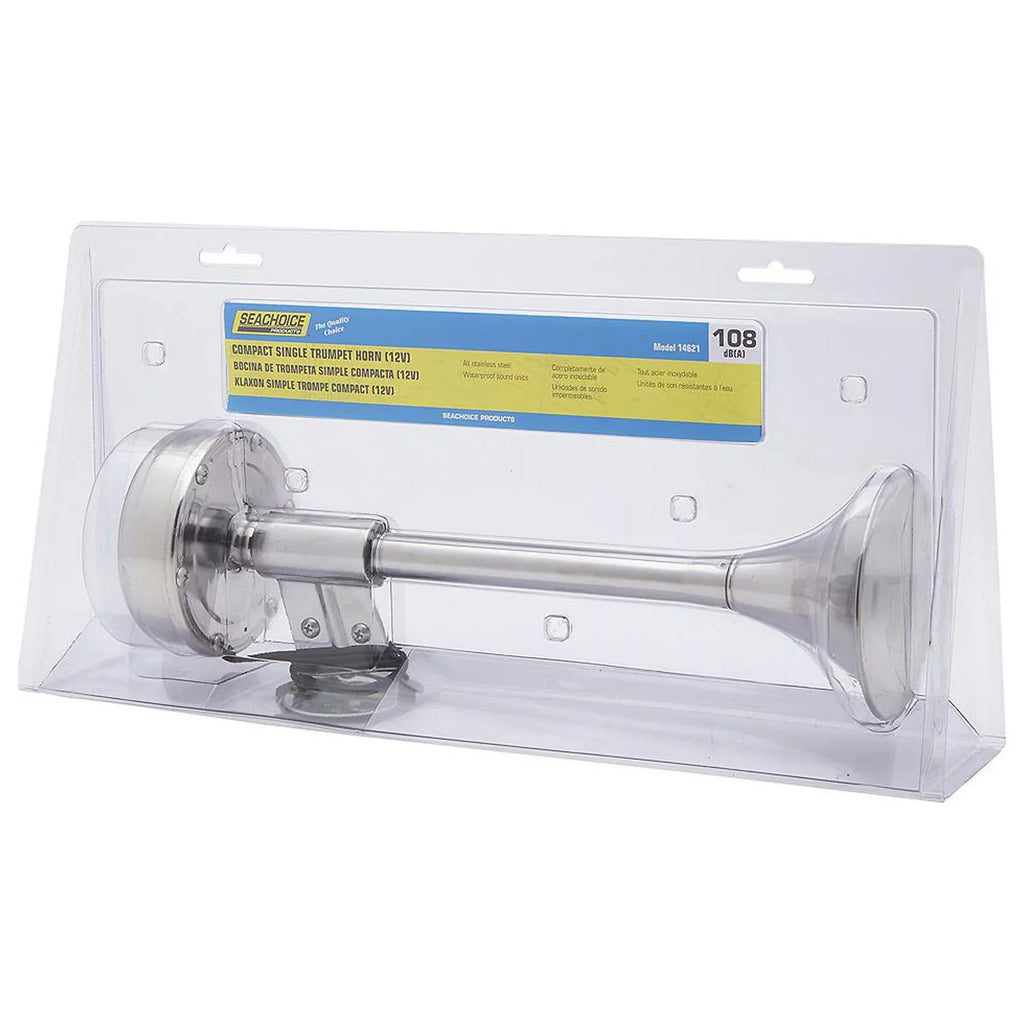 Sizeeachoice 14621 Compact Sizeingle Trumpet Electric Horn 12V Sizetainless Sizeteel