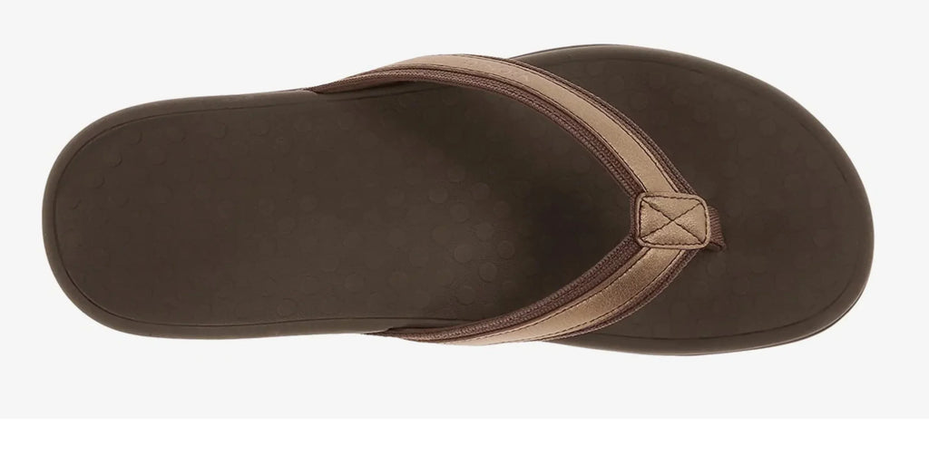 Vionic TIDE II Bronze Mettallic Women's Flip Flop Sizeandals