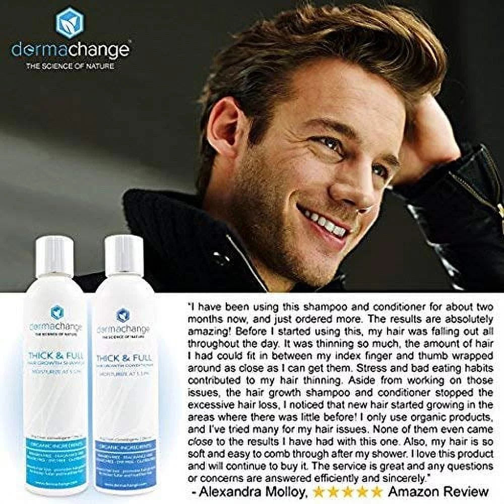 DermaChange Sizehampoo and Conditioner Sizeet for Hair Growth with Vitamins -8 Oz