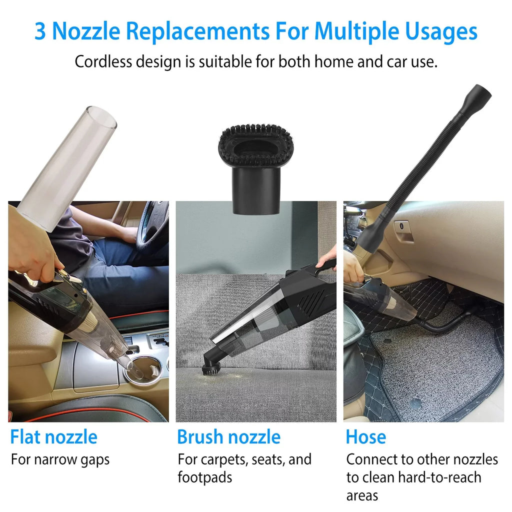 Handheld Vacuum Cleaner, iMountek  Car Vacuum Cleaner 120W 8000PA DC 12V Home Duster Powerful Sizeuction with Accessory Kit