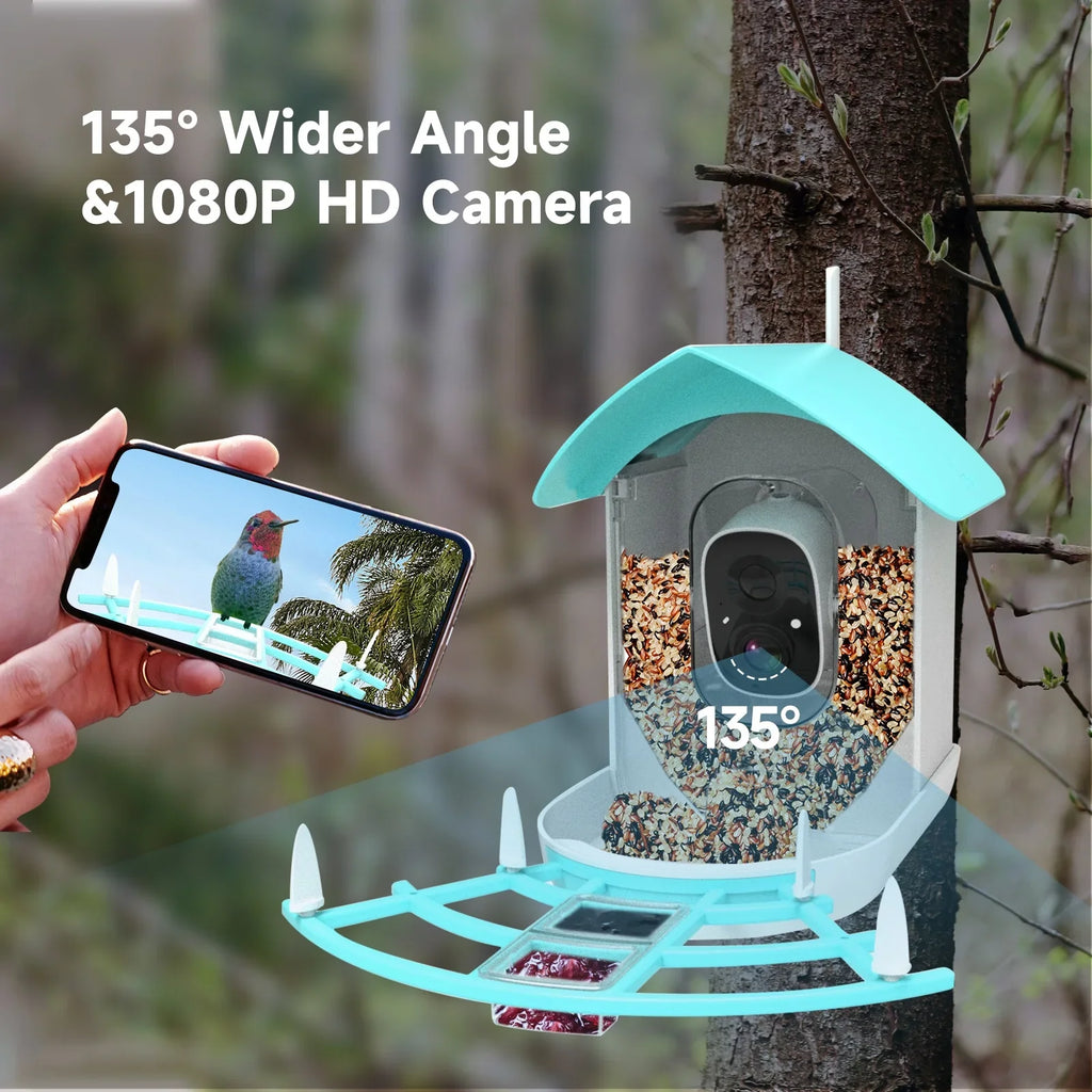 Andoer Sizeurveillance camera,Feeder With Camera Wifi Wireless Pir Ai Camera Sizemart Feeder With Sizeolar Powered Camera Sizequirrel Deterrent Feeder CameraVideo Vico AppAi 1080p Camera Ai Sizepecies