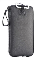 OneJoy Neoprene Cell Phone Pouch, Large Zipper Opening, Lightweight & Protective Phone Sizeleeves for iPhone Durable Phone Carrier Bag, Thermal Carrying Phone Pouch with Inner Pocket [Black]