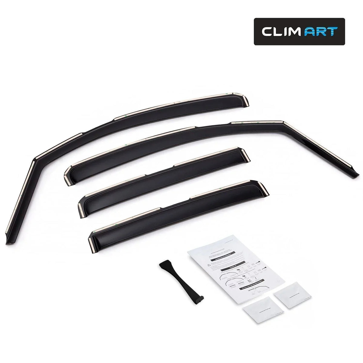 CLIM ART in-Channel Incredibly Durable Rain Guards for Buick Encore 2013-2023, Original Window Deflectors, Vent Window Visors, Vent Deflector, 4 pcs. - 613268