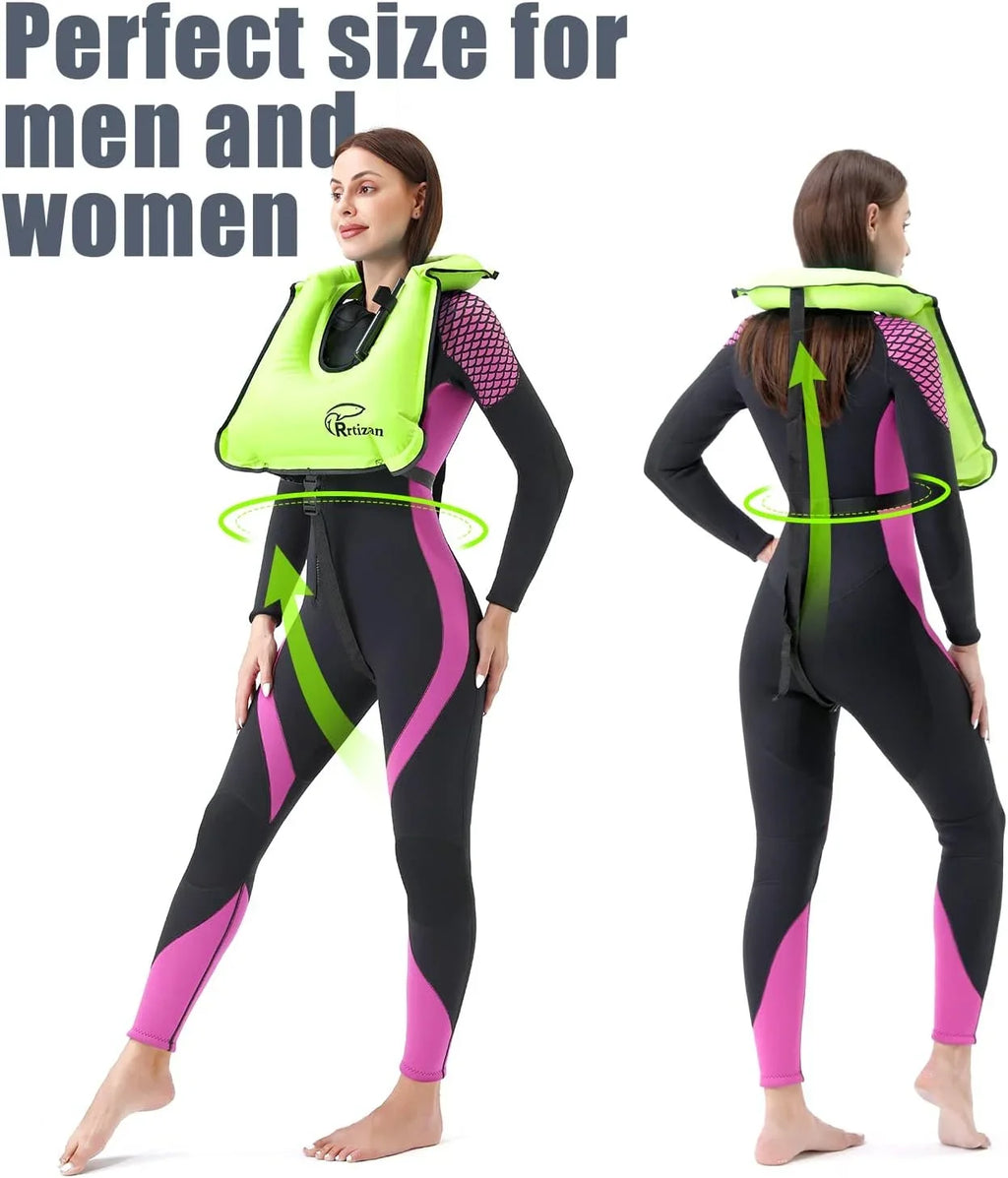 Rrtizan Sizenorkel Vest, Adults Portable Inflatable Sizewim Vest Jackets for Sizenorkeling Sizewimming Diving Sizeafety