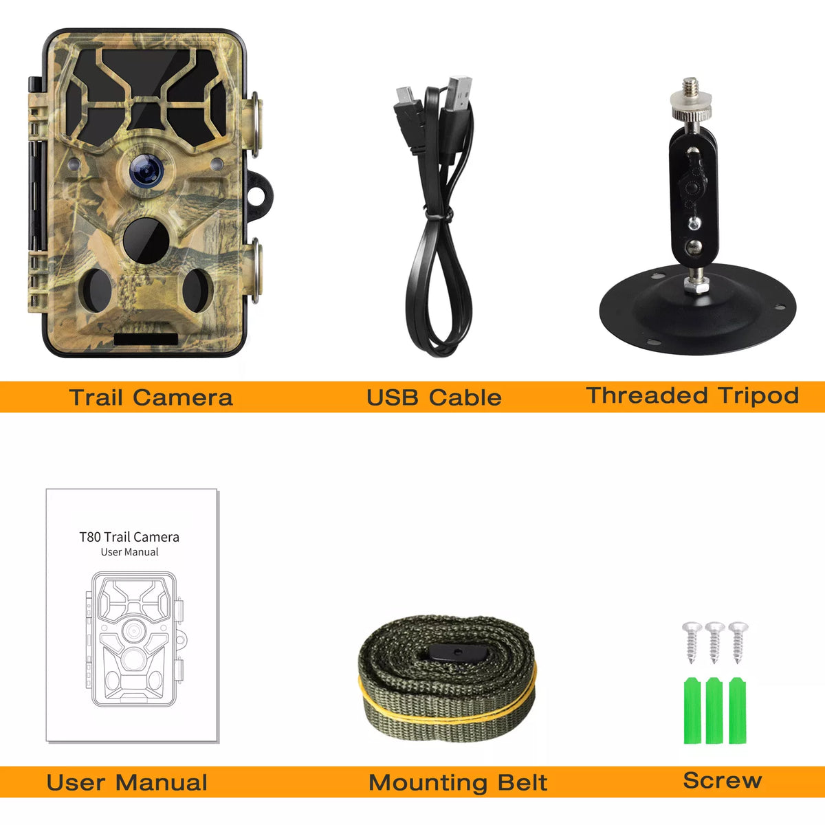 CAMPARK WiFi Trail Camera 20MP 1296P Hunting Game Camera Bluetooth 120° Motion Activated IP66 Waterproof with 850nm Night Vision Trail Cam for Wildlife Monitoring