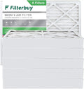 Filterbuy 24x25x4 MERV 8 Pleated HVAC AC Furnace Air Filters (6-Pack)