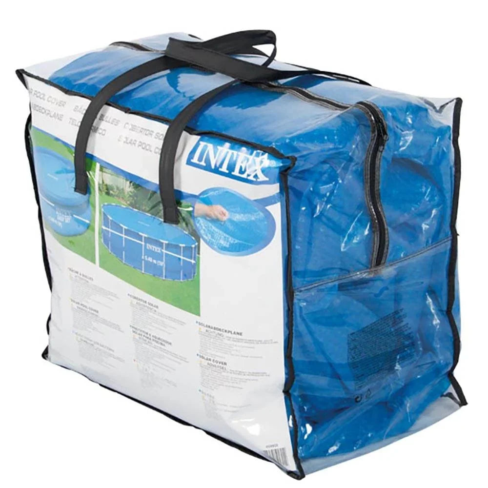 Intex 48in x 18ft Inflatable Round Metal Frame Above Ground Pool with Ladder, Pump & Cover