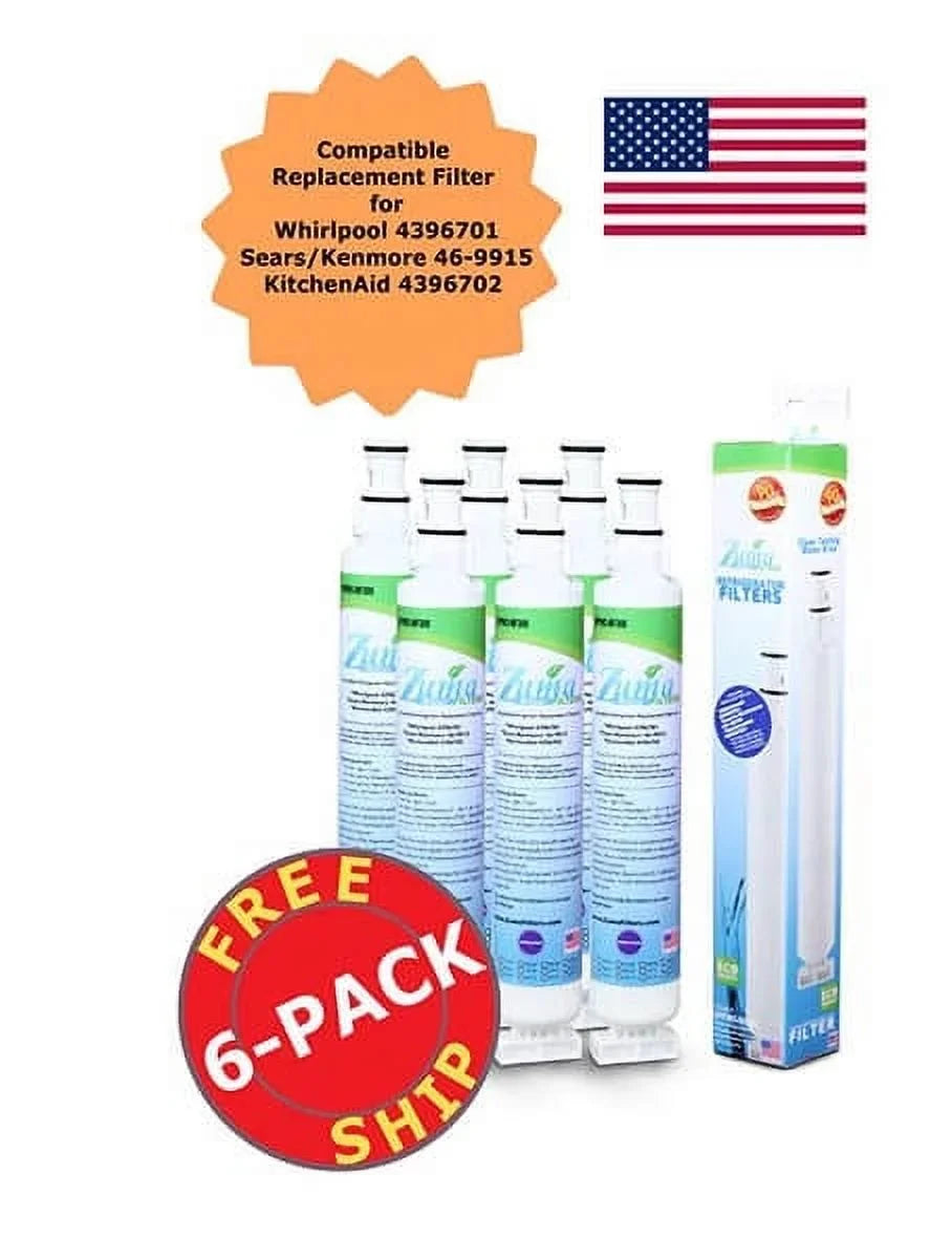 ZUMA Brand , Water and Ice Filter , Model # OPFW3-RF300 , Compatible with Whirlpool® RWF1021 - 6 Pack - Made in U.Size.A.