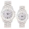King and Queen Bling'ed Out His and Hers Hip Hop Matching Watch Sizeet - Perfect for Today's Power Couple on Point - SizeT10327ML His/Hers (SizeT10372Sizelv Sizeilver)