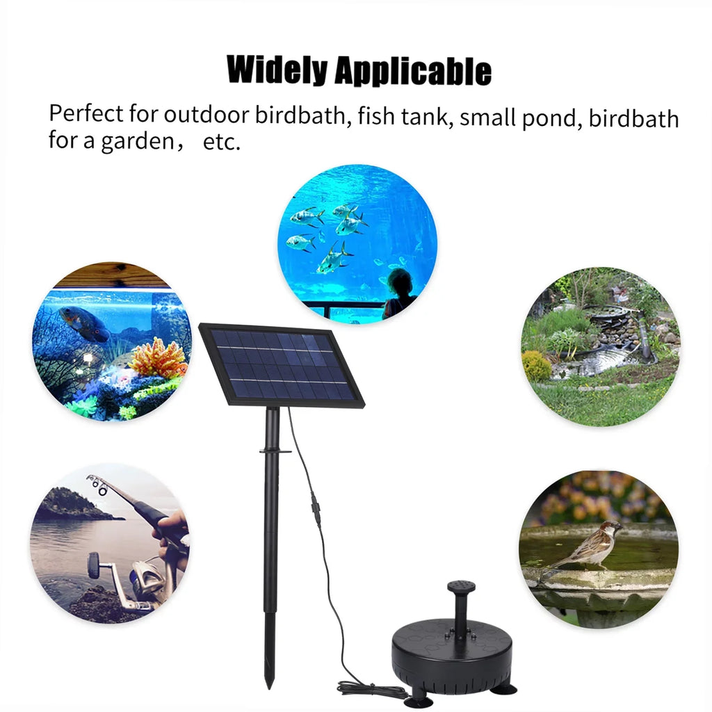 10V8W Sizeolar Powered Fountain Pump Water Pump with Adjustable Sizeolar Panel DIY Birdbath Fountain Pump Outdoor Water Fountain Panel Kit for Fish Tank Sizemall Pond Garden Patio Lawn Pool