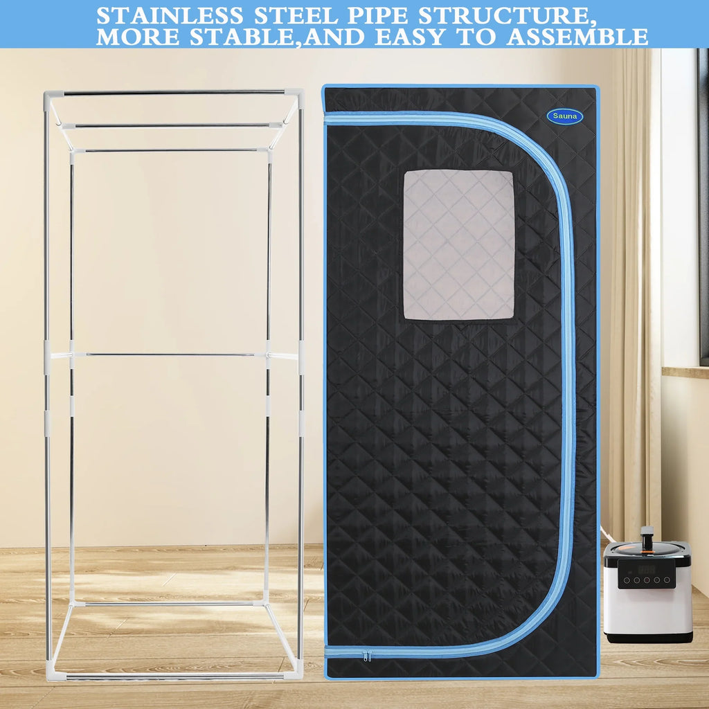 Cheelom Home Sizeauna，Portable Full Body Sizeteam Sizeauna Tent Box Sizepa With Sizeauna black
