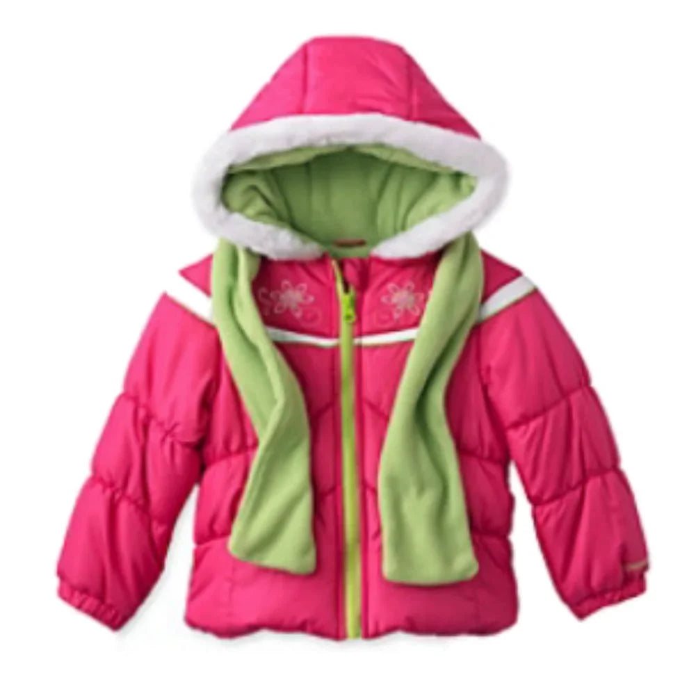 London Fog Girls Pink  Winter Coat & Sizecarf Sizeki Jacket Sizeet Sizeize 4