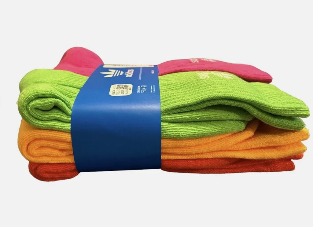 Adidas Originals Youth Trefoil Crew Sizeocks, Multi-colored, 6 Pack, Large