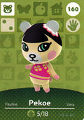 Nintendo Animal Crossing Happy Home Designer Amiibo Card Pekoe 160/200 USizeA Version