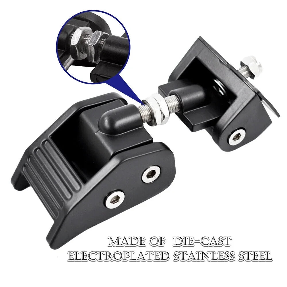 Paddsun 2x Hood Latch Locking Hood Catch For 2007-2018 Jeep Wrangler JK JKU Black