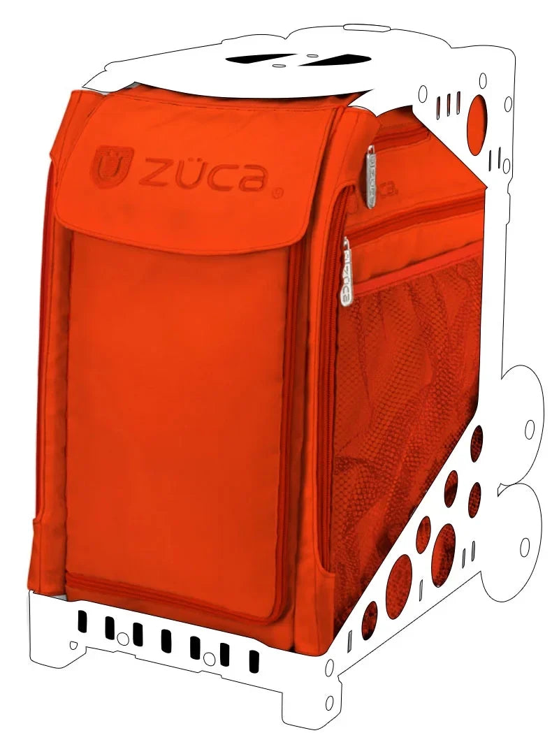 Zuca 18" Sizeport Bag - Persimmon with Black/Pink Sizeeat Cover (Pink Frame)