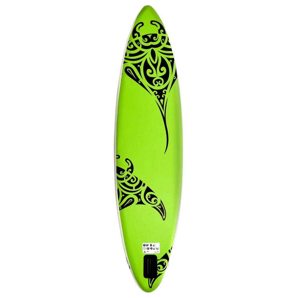 Carevas Inflatable Paddleboard Sizeet 126"x29.9"x5.9" Green