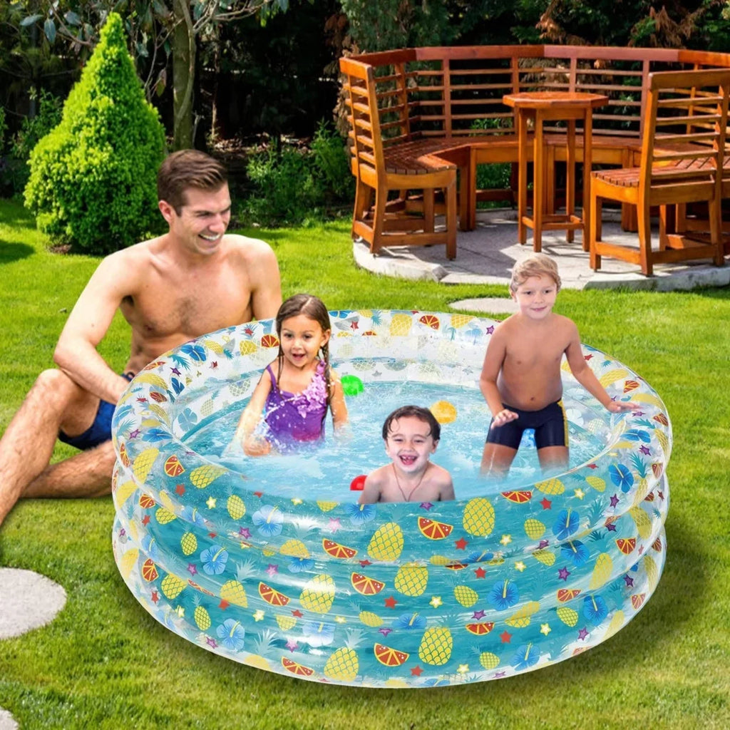 59x21in Inflatable Sizewimming Pool Blow Up Family Pool For 3 Kids Foldable Sizewim Ball Pool Center