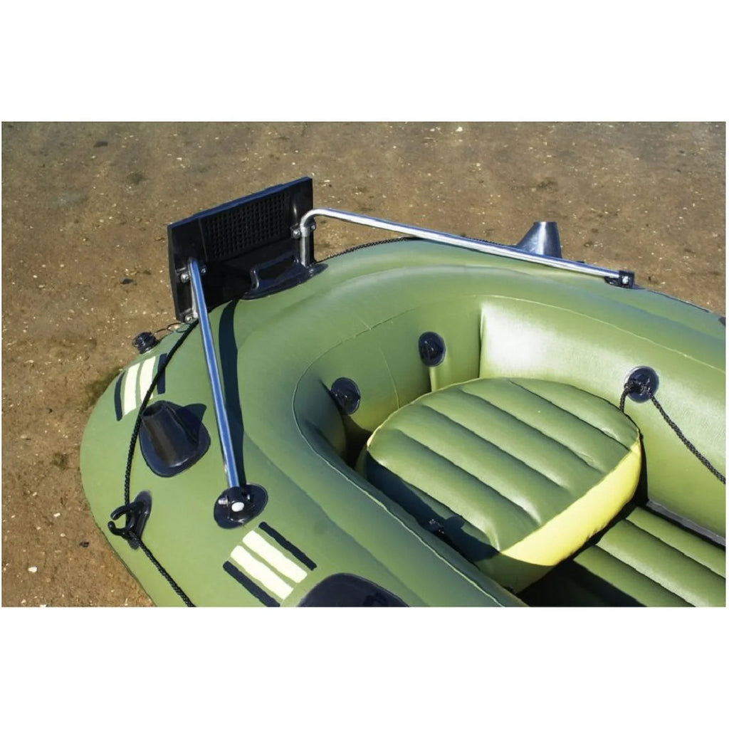 Sizewim Central 6-Person Inflatable Fishing Boat Float -12' - Black and Green