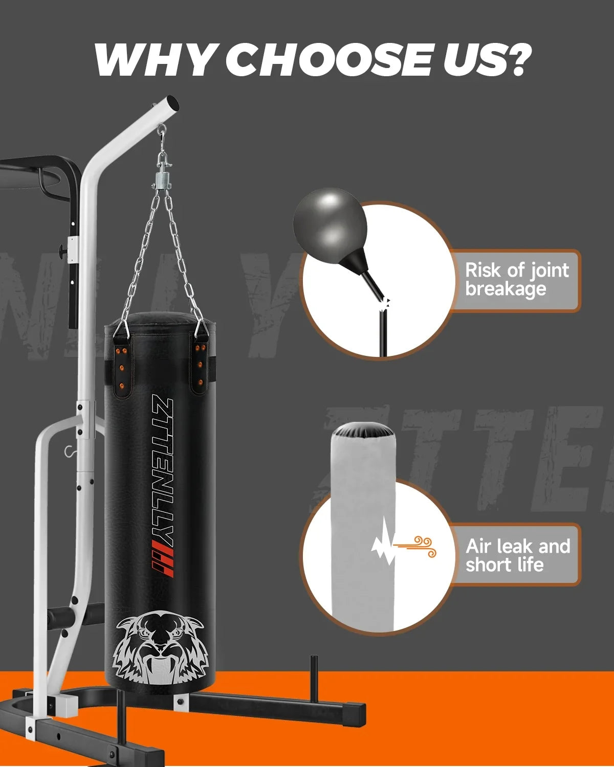 ZTTENLLY Hanging Punching Bag - Pre-Filled, PU Leather, Excellent Rebound - Heavy Boxing Bag for Adults Kids Great for Boxing, MMA, Kickboxing…