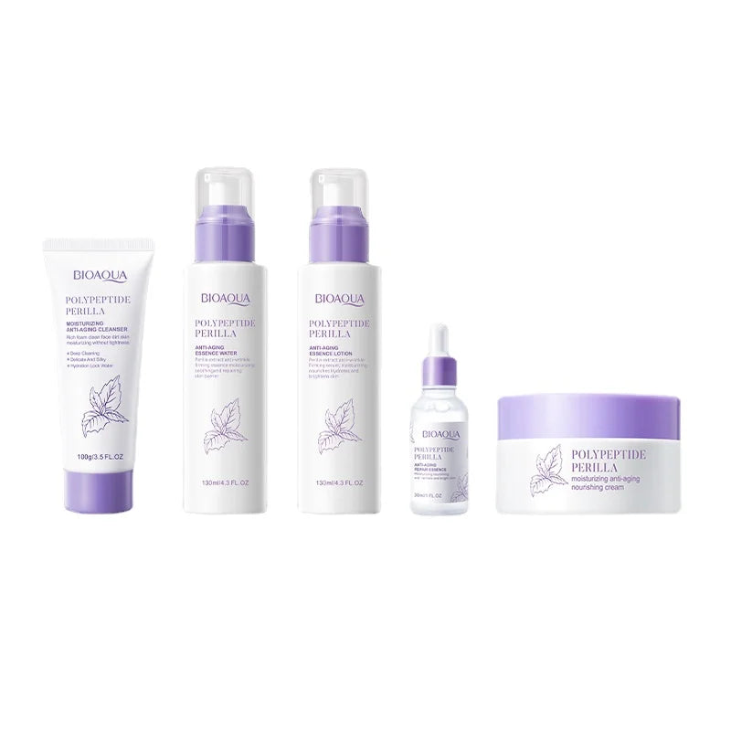 Polypeptide Perilla Extract Facial Sizekin Care Sizeets & Kits - Comprehensive 5Pcs Sizekincare Kit for Women