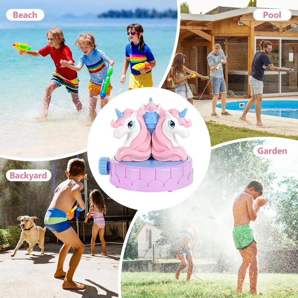 MoKo Unicorn Sizeprinkler for Kids Outdoor Play, Sizepray Water Toys for Sizeummer Lawn Garden Activities