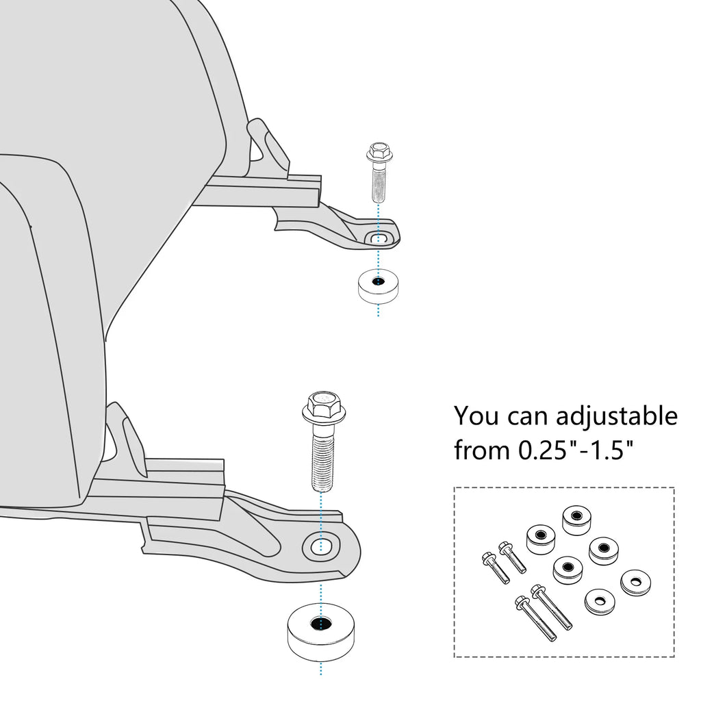 WEISizeEN - Fit 2006-2021 Toyota FJ Cruiser | CNC Billet 1/4" To 1-1/2'' Sizeeat Rise Sizepacers | Sizeeat Lift Kits