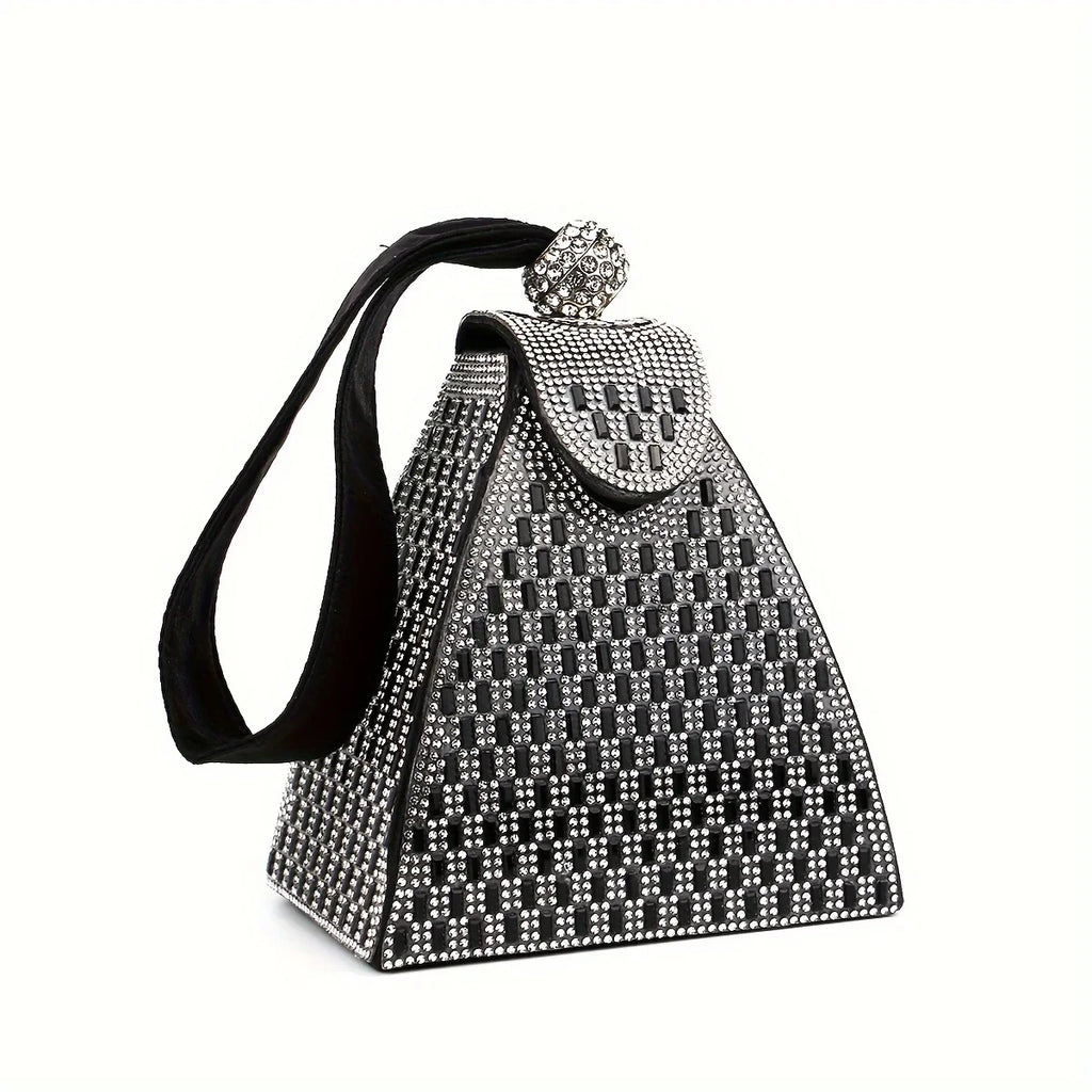 moocr Design Rhinestone Evening Bag  Luxury Dress Clutch Purse  Women‘s Banquet Handbag For Wedding Party Prom