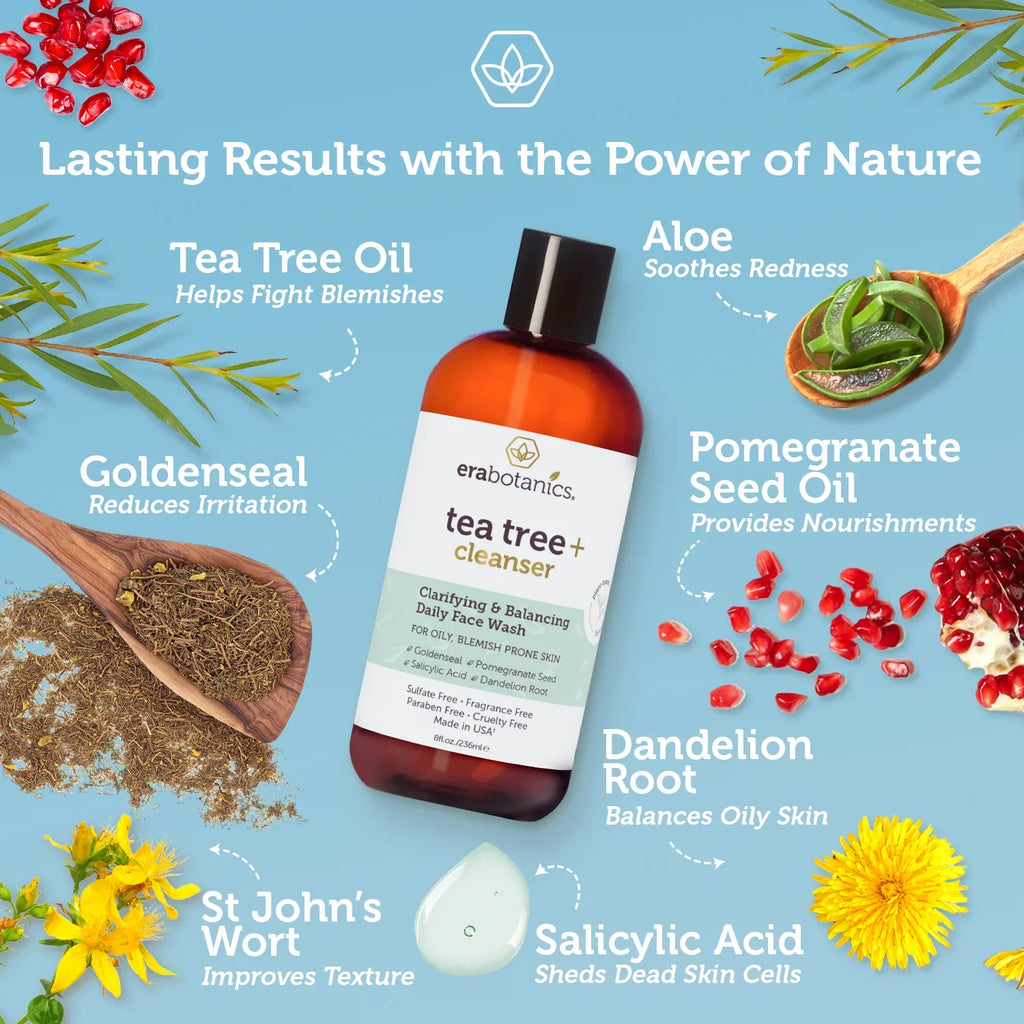 Era Organics Tea Tree Oil Face Cleanser and Body Wash 8oz